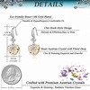 image:imageEVEVIC Austrian Crystal Hollow Heart Drop Earrings for Women French Hook  14K GoldPlated Finish Heart Dangle Earrings Hollow Floral Center Sparkling Top Stone Date Night And Dinner WearAurora Borealis