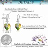 image:imageEVEVIC Austrian Crystal Hollow Heart Drop Earrings for Women French Hook  14K GoldPlated Finish Heart Dangle Earrings Hollow Floral Center Sparkling Top Stone Date Night And Dinner WearRainbow