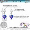 image:imageEVEVIC Austrian Crystal Hollow Heart Drop Earrings for Women French Hook  14K GoldPlated Finish Heart Dangle Earrings Hollow Floral Center Sparkling Top Stone Date Night And Dinner WearViolet