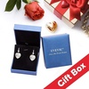 image:imageEVEVIC Austrian Crystal Hollow Heart Drop Earrings for Women French Hook  14K GoldPlated Finish Heart Dangle Earrings Hollow Floral Center Sparkling Top Stone Date Night And Dinner WearVitrail Light