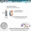 image:imageEVEVIC Austrian Crystal Huggie Hoop Earrings for Women Trendy Hypoallergenic 14K Small Rose Gold Plated Hoops Earring Jewelry GiftsBlue