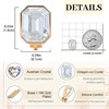 image:imageEVEVIC Austrian Crystal Octagon Clip On Earrings for Women Fashion 14K Gold Plated Non Pierced for Sensitive Ears Jewelry GiftsClear White