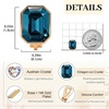image:imageEVEVIC Austrian Crystal Octagon Clip On Earrings for Women Fashion 14K Gold Plated Non Pierced for Sensitive Ears Jewelry GiftsDark Blue