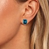 image:imageEVEVIC Austrian Crystal Octagon Clip On Earrings for Women Fashion 14K Gold Plated Non Pierced for Sensitive Ears Jewelry GiftsDark Blue