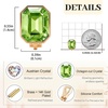 image:imageEVEVIC Austrian Crystal Octagon Clip On Earrings for Women Fashion 14K Gold Plated Non Pierced for Sensitive Ears Jewelry GiftsFern Green