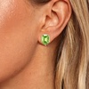 image:imageEVEVIC Austrian Crystal Octagon Clip On Earrings for Women Fashion 14K Gold Plated Non Pierced for Sensitive Ears Jewelry GiftsFern Green