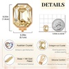 image:imageEVEVIC Austrian Crystal Octagon Clip On Earrings for Women Fashion 14K Gold Plated Non Pierced for Sensitive Ears Jewelry GiftsLight Topaz