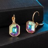 image:imageEVEVIC Austrian Crystal Octagon Pendant Necklaces Earrings Set for Women 14K Gold Plated Hypoallergenic Fashion Jewelry Sets Aurora Borealis