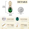 image:imageEVEVIC Austrian Crystal Oval Drop Clip On Earrings for Women Trendy 14K Gold Plated Hypoallergenic Non Piercing Dainty Fashion Earrings Comfortable Jewelry GiftGreen