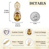 image:imageEVEVIC Austrian Crystal Oval Drop Clip On Earrings for Women Trendy 14K Gold Plated Hypoallergenic Non Piercing Dainty Fashion Earrings Comfortable Jewelry GiftTopaz