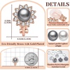 image:imageEVEVIC Austrian Crystal Pearl Clip On Earrings for Women Non Pierced Earings 14K Gold Plated Hypoallergenic JewelryBlack Pearl GoldTone