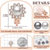 image:imageEVEVIC Austrian Crystal Pearl Clip On Earrings for Women Non Pierced Earings 14K Gold Plated Hypoallergenic JewelryWhite Pearl GoldTone