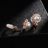 image:imageEVEVIC Austrian Crystal Pearl Clip On Earrings for Women Non Pierced Earings 14K Gold Plated Hypoallergenic JewelryWhite Pearl GoldTone