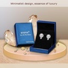 image:imageEVEVIC Austrian Crystal Pearl Clip On Earrings for Women Non Pierced Earings 14K Gold Plated Hypoallergenic JewelryWhite Pearl SilverTone