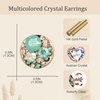 image:imageEVEVIC Austrian Crystal Rhinestone Stud Earrings and Bracelet for Women 14K Gold Plated Dainty Colorful Charm Jewelry Gift Green Opal