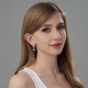 image:imageEVEVIC Austrian Crystal Teardrop Moon Star Celestial Dangle Earrings for Women 14K Rose Gold Plated Hypoallergenic Drop Earring Jewelry GiftsAquamarine