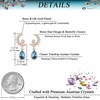image:imageEVEVIC Austrian Crystal Teardrop Moon Star Celestial Dangle Earrings for Women 14K Rose Gold Plated Hypoallergenic Drop Earring Jewelry GiftsAquamarine