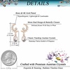 image:imageEVEVIC Austrian Crystal Teardrop Moon Star Celestial Dangle Earrings for Women 14K Rose Gold Plated Hypoallergenic Drop Earring Jewelry GiftsWhite