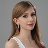 image:imageEVEVIC Austrian Crystal Teardrop Moon Star Celestial Dangle Earrings for Women 14K Rose Gold Plated Hypoallergenic Drop Earring Jewelry GiftsWhite