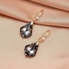 image:imageEVEVIC Austrian Crystals Baroque Pendant Necklace Earrings for Women 14K Gold Plated Hypoallergenic Hook Drop Dangle Earrings Jewelry Set Black