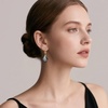 image:imageEVEVIC Austrian Crystals Baroque Pendant Necklace Earrings for Women 14K Gold Plated Hypoallergenic Hook Drop Dangle Earrings Jewelry Set Black