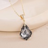 image:imageEVEVIC Austrian Crystals Baroque Pendant Necklace Earrings for Women 14K Gold Plated Hypoallergenic Hook Drop Dangle Earrings Jewelry Set Black