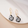 image:imageEVEVIC Austrian Crystals Baroque Pendant Necklace Earrings for Women 14K Gold Plated Hypoallergenic Hook Drop Dangle Earrings Jewelry Set Black