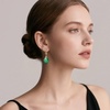 image:imageEVEVIC Austrian Crystals Baroque Pendant Necklace Earrings for Women 14K Gold Plated Hypoallergenic Hook Drop Dangle Earrings Jewelry Set Emerald