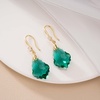 image:imageEVEVIC Austrian Crystals Baroque Pendant Necklace Earrings for Women 14K Gold Plated Hypoallergenic Hook Drop Dangle Earrings Jewelry Set Emerald