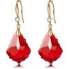image:imageEVEVIC Austrian Crystals Baroque Pendant Necklace Earrings for Women 14K Gold Plated Hypoallergenic Hook Drop Dangle Earrings Jewelry Set Red