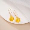 image:imageEVEVIC Austrian Crystals Baroque Pendant Necklace Earrings for Women 14K Gold Plated Hypoallergenic Hook Drop Dangle Earrings Jewelry Set Yellow