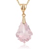 image:imageEVEVIC Austrian Crystals Baroque Pendant Necklace Earrings for Women 14K Gold Plated Hypoallergenic Leverback Drop Dangle Earrings Jewelry Set