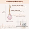 image:imageEVEVIC Austrian Crystals Baroque Pendant Necklace Earrings for Women 14K Gold Plated Hypoallergenic Leverback Drop Dangle Earrings Jewelry Set