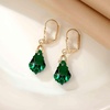 image:imageEVEVIC Austrian Crystals Baroque Pendant Necklace Earrings for Women 14K Gold Plated Hypoallergenic Leverback Drop Dangle Earrings Jewelry Set Emerald