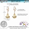 image:imageEVEVIC Austrian Crystals Baroque Pendant Necklace Earrings for Women 14K Gold Plated Hypoallergenic Leverback Drop Dangle Earrings Jewelry Set Light Topaz
