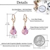 image:imageEVEVIC Austrian Crystals Baroque Pendant Necklace Earrings for Women 14K Gold Plated Hypoallergenic Leverback Drop Dangle Earrings Jewelry Set Pink
