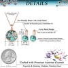image:imageEVEVIC Austrian Crystals Round Disc Pendant Necklace Earrings for Women 14K Gold Plated Hypoallergenic Jewelry SetsGreen Main CrystalRose Goldtone