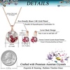 image:imageEVEVIC Austrian Crystals Round Disc Pendant Necklace Earrings for Women 14K Gold Plated Hypoallergenic Jewelry SetsPink Main CrystalRose Goldtone