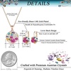 image:imageEVEVIC Austrian Crystals Round Disc Pendant Necklace Earrings for Women 14K Gold Plated Hypoallergenic Jewelry SetsRose Main CrystalRose Goldtone