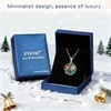image:imageEVEVIC Austrian Crystals Round Disc Pendant Necklaces for Women Fashion 14K Gold Plated Hypoallergenic Dainty JewelryChristmas Glow