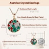 image:imageEVEVIC Austrian Crystals Round Disc Pendant Necklaces for Women Fashion 14K Gold Plated Hypoallergenic Dainty JewelryChristmas Glow