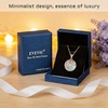 image:imageEVEVIC Austrian Crystals Round Disc Pendant Necklaces for Women Fashion 14K Gold Plated Hypoallergenic Dainty JewelryGreen OpalAurora Borealis Crystal