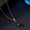 image:imageEVEVIC Austrian Crystals Teardrop Pendant Necklace and Earrings Sets for Women 14K Gold Plated Hypoallergenic Jewelry GiftsEmerald