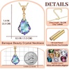 image:imageEVEVIC Austrian Crystals Teardrop Pendant Necklace for Women  14K gold plated brass162 adjustable chainlobster claspclassic teardrop crystal designgift boxVitrail Light