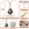 image:imageEVEVIC Austrian Crystals Teardrop Pendant Necklace for Women  14K gold plated brass162 adjustable chainlobster claspclassic teardrop crystal designgift boxBlack