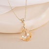 image:imageEVEVIC Austrian Crystals Teardrop Pendant Necklace for Women  14K gold plated brass162 adjustable chainlobster claspclassic teardrop crystal designgift boxLight Topaz