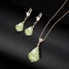 image:imageEVEVIC Austrian Crystals Teardrop Pendant Necklace for Women  14K gold plated brass162 adjustable chainlobster claspclassic teardrop crystal designgift boxGreen
