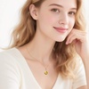 image:imageEVEVIC Austrian Crystals Teardrop Pendant Necklace for Women  14K gold plated brass162 adjustable chainlobster claspclassic teardrop crystal designgift boxYellow