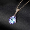 image:imageEVEVIC Austrian Crystals Teardrop Pendant Necklace for Women  14K gold plated brass162 adjustable chainlobster claspclassic teardrop crystal designgift boxVitrail Light