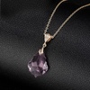 image:imageEVEVIC Austrian Crystals Teardrop Pendant Necklace for Women  14K gold plated brass162 adjustable chainlobster claspclassic teardrop crystal designgift boxPink